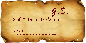 Grünberg Diána névjegykártya